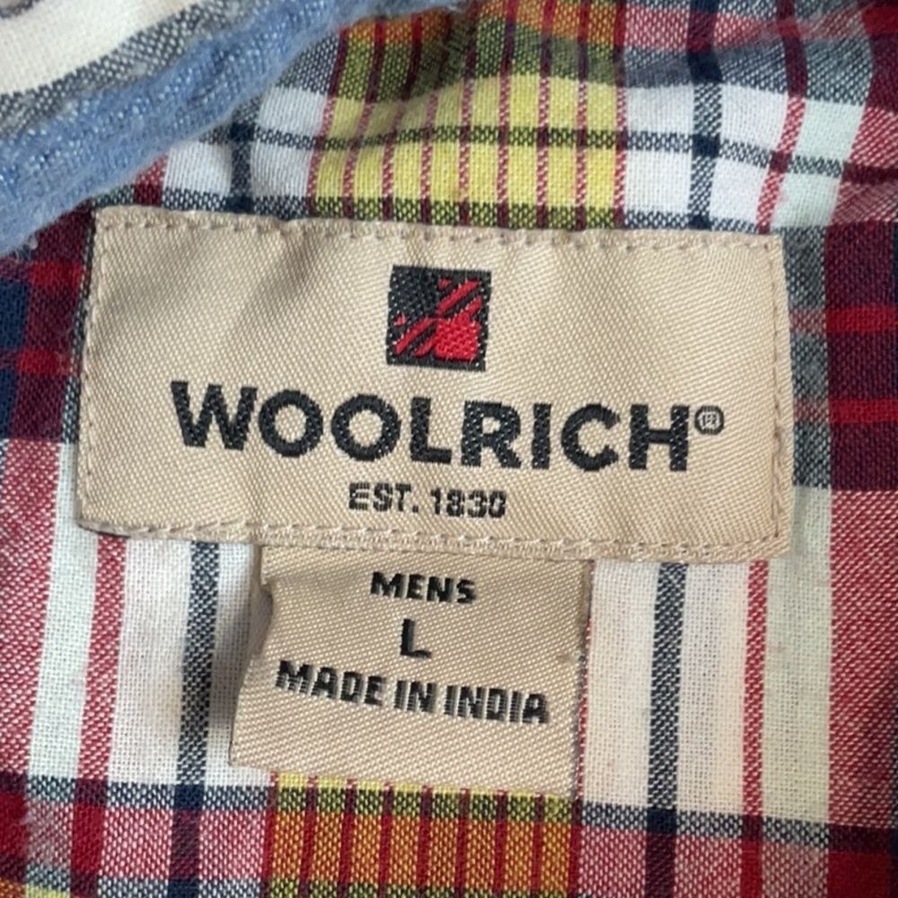 Woolrich Shirt‎ Mens Large Short Sleeve Plaid Button Down - Picture 4 of 6